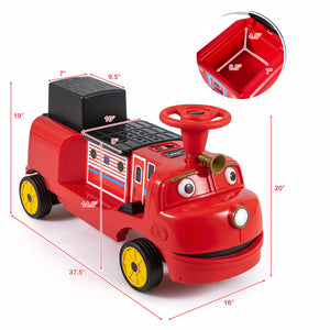 12V 2-Seater Kids Ride on Train with Height Adjustable Seat and Music Licensed Chuggington