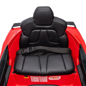 12V Chevrolet Corvette C8 Stingray kids ride-on car, 1-seater, angled view showcasing sleek design and vibrant colors.