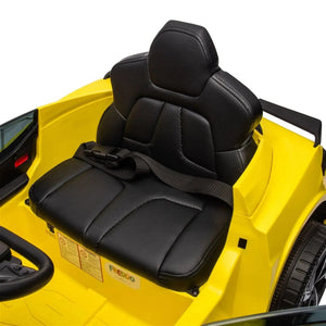 12V Chevrolet Corvette C8 Stingray kids ride-on car in angle 27 view, perfect for little drivers' adventures.