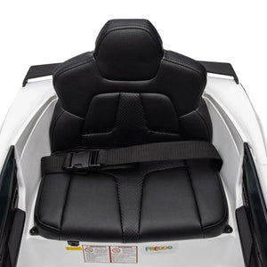 12V Chevrolet Corvette C8 Stingray kids ride-on car, 1-seater, angled view showcasing sleek design and vibrant colors.