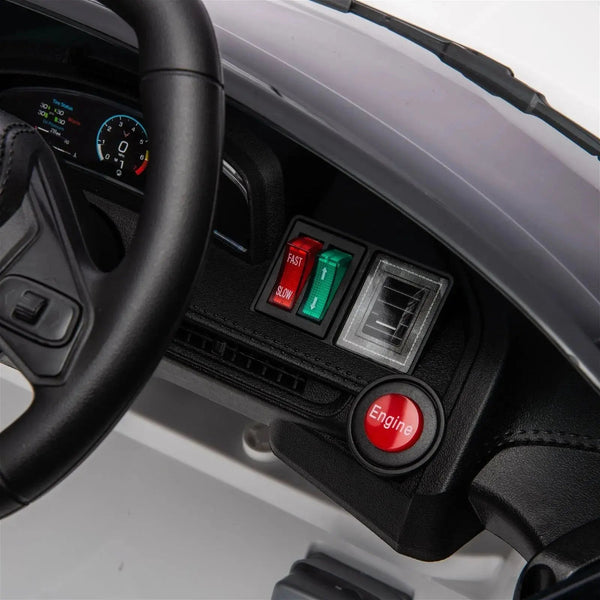 12V Chevrolet Corvette C8 Stingray kids ride-on car at angle 39, perfect for adventurous little drivers.