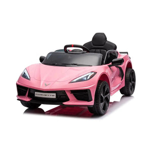 12V Chevrolet Corvette C8 Stingray kids ride-on car in angle 41 view, perfect for little drivers.