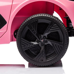 12V Chevrolet Corvette C8 Stingray kids ride-on car in angle 46, perfect for adventurous little drivers.