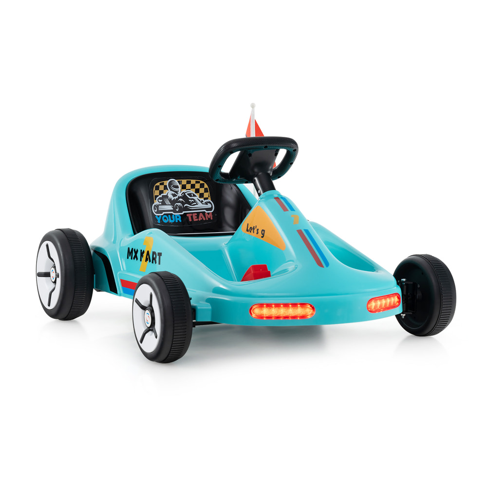 12V Electric Go Kart for Kids with Remote Control, Music, and Fun Racing Features - Ideal Toy for Young Adventurers.