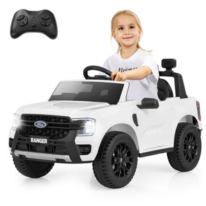 12V Electric Kids Ride on Ford Ranger Car with Remote Control, Music, and fun features for outdoor play.