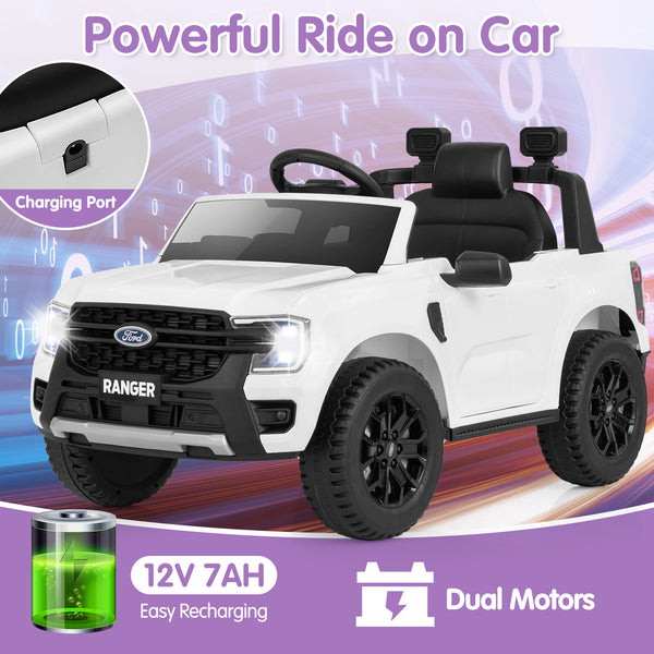 12V Electric Kids Ride on Ford Ranger Car with Remote Control and Music - Fun Toy for Young Adventurers.