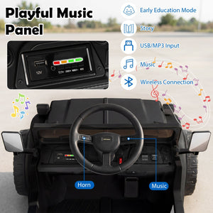 12V Electric Ride On Truck with Dump Bed and Remote Control for kids, shown from angle 14.