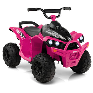 12V Kids Ride On ATV with adjustable speed and comfy seat, perfect for outdoor fun and adventure. Angle 3 view.