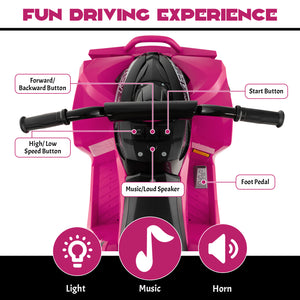 12V Kids Ride On ATV with adjustable speed and comfy seat, perfect for outdoor fun and adventure.
