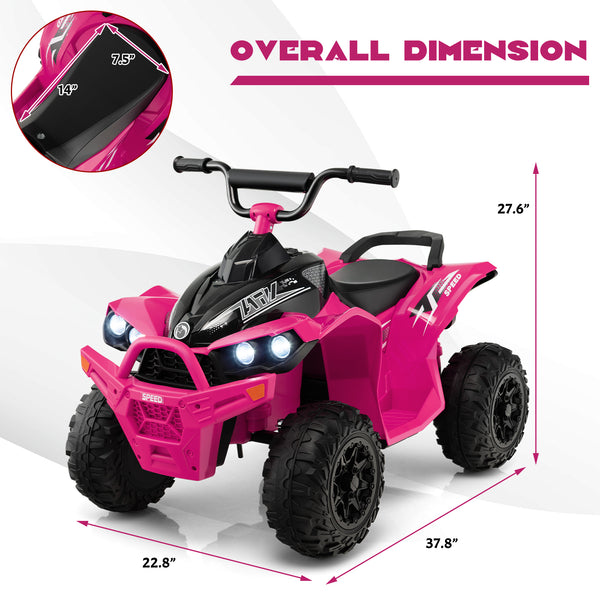 12V Kids Ride On ATV with adjustable speed and comfortable seat, perfect for outdoor fun and adventure.
