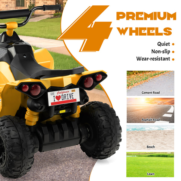 12V Kids Ride On ATV with adjustable speed and comfy seat, perfect for outdoor fun and adventure.