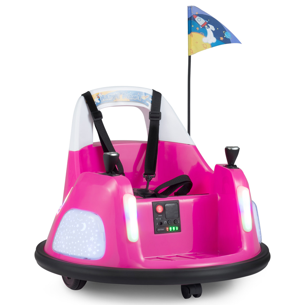 12V Kids Ride On Bumper Car with Remote Control and Flashing Lights - Fun toy for children in vibrant colors.