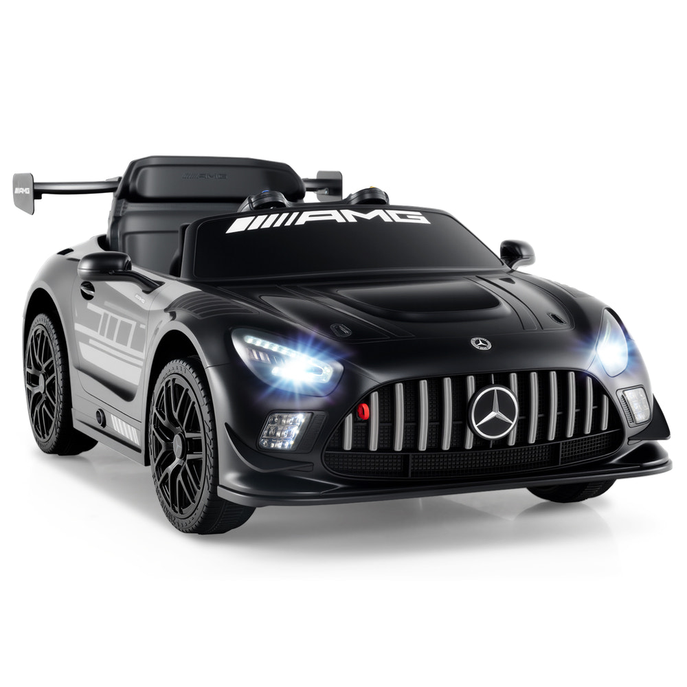 12V Kids Ride-On Mercedes-AMG GT3 Car with adjustable speed for fun and safe playtime.