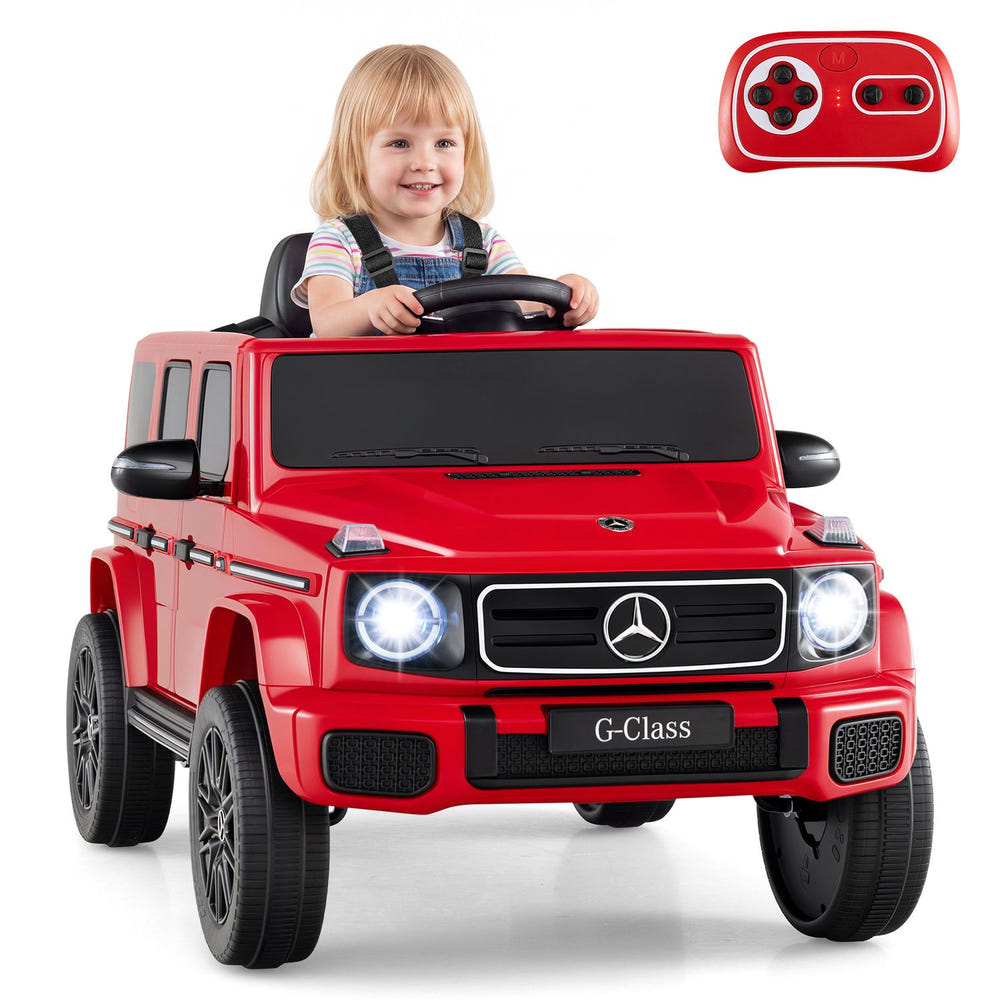 12V Kids Ride On Mercedes Benz EQG 580 for ages 3-8, perfect for fun outdoor adventures.