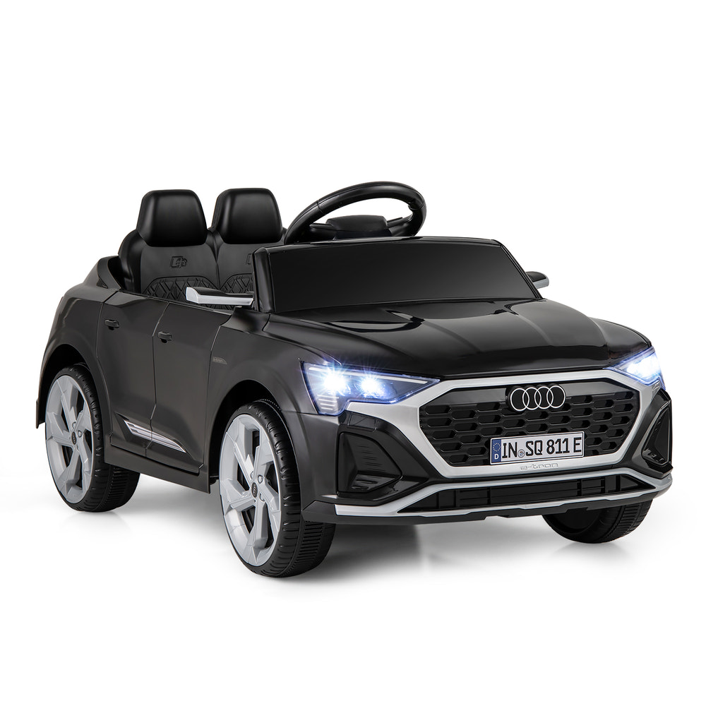12V Audi SQ8 kids ride-on car with remote control, 3 speeds, perfect for outdoor fun and adventure.