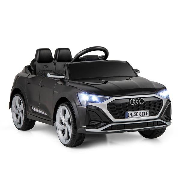 12V Audi SQ8 kids ride-on car with remote control, 3 speeds, perfect for outdoor fun and adventure. Angle 2 view.