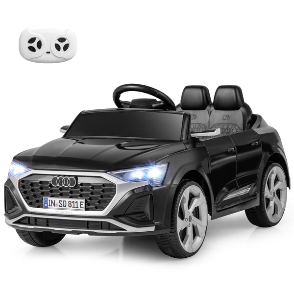 12V Audi SQ8 kids ride-on car with remote control, 3 speeds, perfect for outdoor fun and adventure.