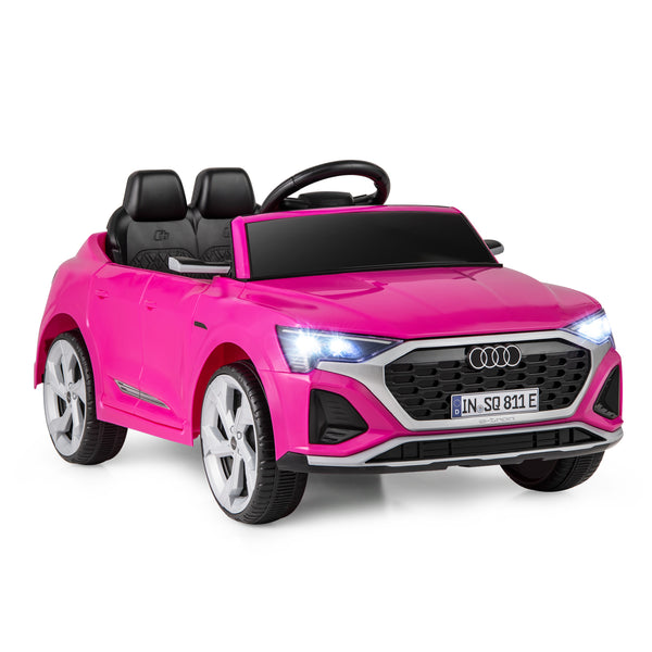 12V Audi SQ8 kids ride-on car with remote control, 3 speeds, perfect for outdoor fun and adventure.