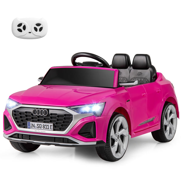 12V Audi SQ8 kids ride-on car with remote control, 3 speeds, perfect for outdoor fun and adventure.