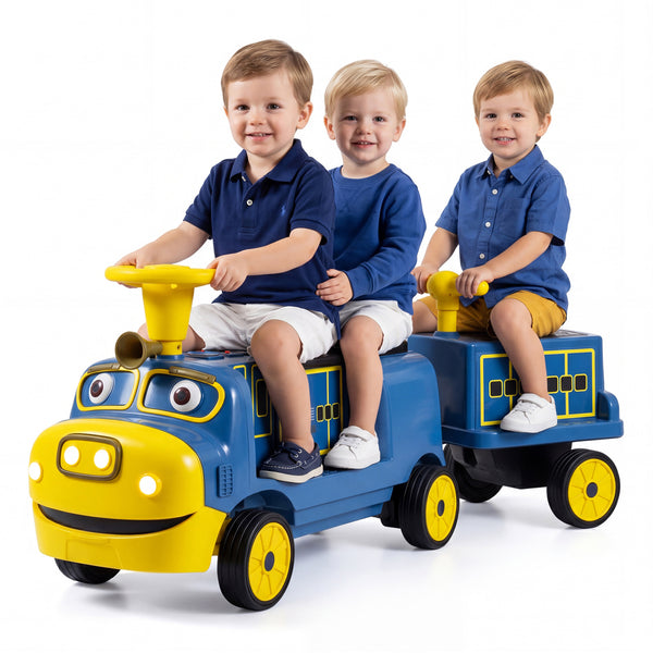 12V Kids Ride on Train 3-Seater with Detachable Carriage Licensed Chuggington