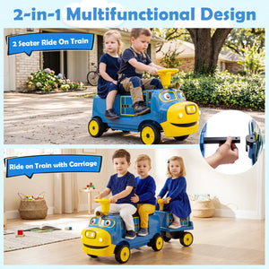 12V Kids Ride on Train 3-Seater with Detachable Carriage Licensed Chuggington