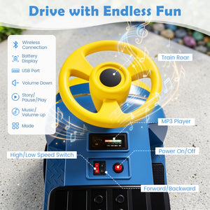 12V Kids Ride on Train 3-Seater with Detachable Carriage Licensed Chuggington