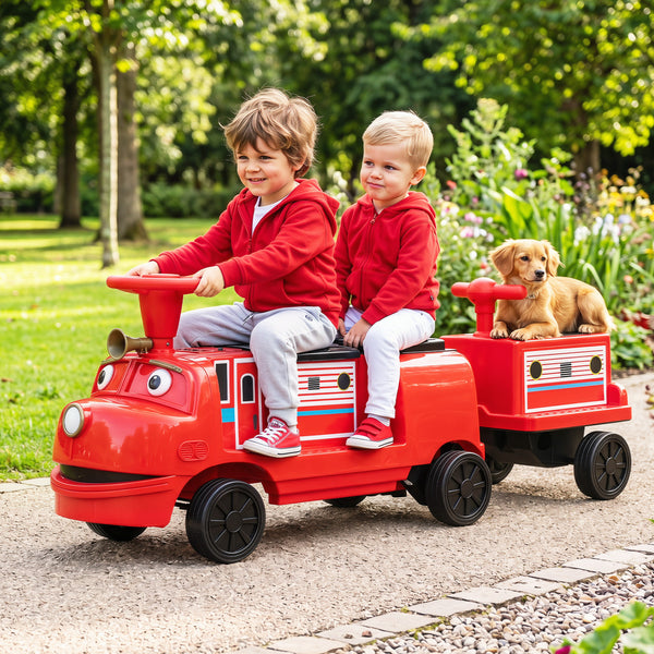 12V Kids Ride on Train 3-Seater with Detachable Carriage Licensed Chuggington