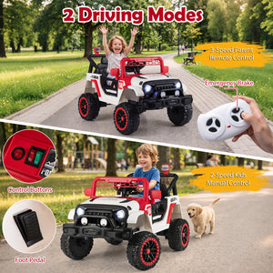 12V Kids Ride on Truck with Remote Control and 3 Speeds