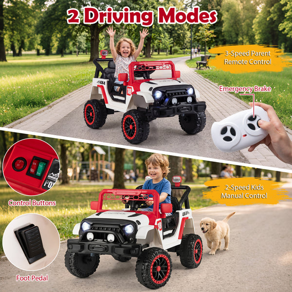 12V Kids Ride on Truck with Remote Control and 3 Speeds