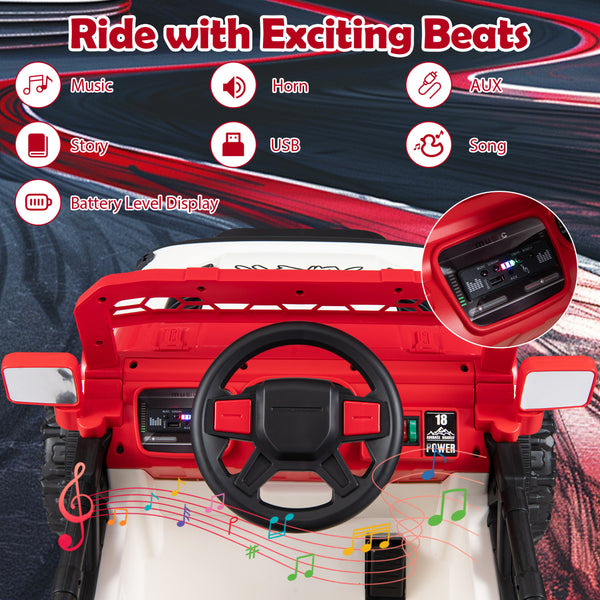 12V Kids Ride on Truck with Remote Control and 3 Speeds