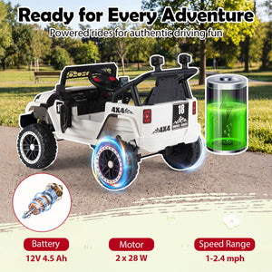 12V Kids Ride on Truck with Remote Control and 3 Speeds