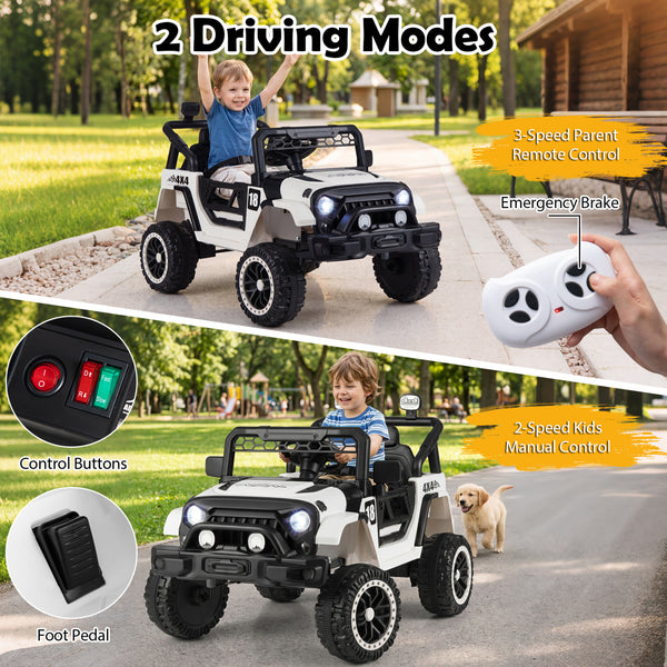 12V Kids Ride on Truck with Remote Control and 3 Speeds