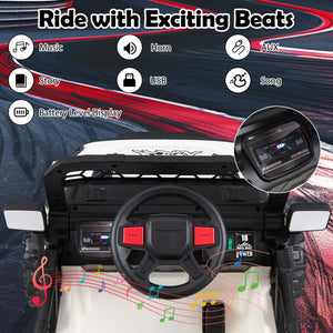 12V Kids Ride on Truck with Remote Control and 3 Speeds