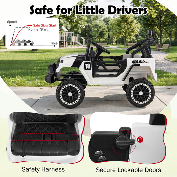 12V Kids Ride on Truck with Remote Control and 3 Speeds