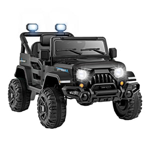 12V kids ride-on truck car with remote control, threaded wheels, and 3 speeds, perfect for outdoor fun.