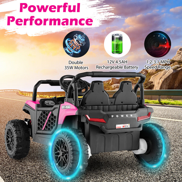 12V Kids Off-Road UTV Truck with Remote, Lights - Fun Ride-On Toy for Outdoor Adventures