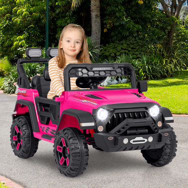 12V Electric Kids Ride on Truck with Remote Control, Music - Fun toy for adventurous children.