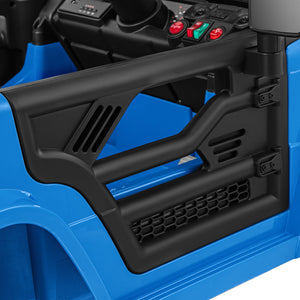 12V kids ride-on truck car with parental remote, music player, and stylish design for fun outdoor play.
