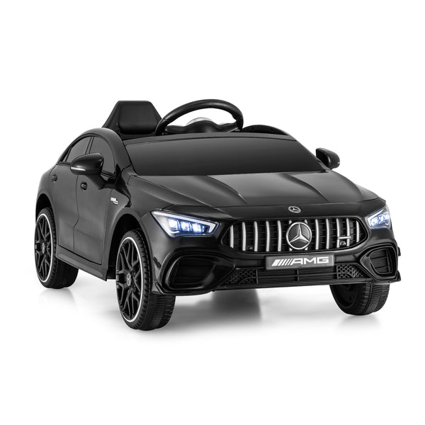 12V Kids Ride on Mercedes-Benz AMG CLA 45 car with remote, showcasing angle 2 for a fun toy experience.