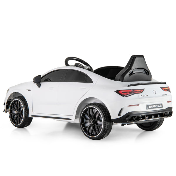 12V Kids Ride on Mercedes-Benz AMG CLA 45 car with remote control, perfect for young drivers. Angle 11 view.