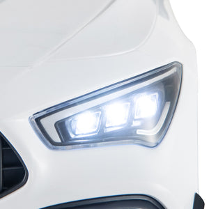 12V Kids Ride on Mercedes-Benz AMG CLA 45 Car with Remote Control - Fun toy for young drivers, angle view 13.