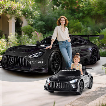 12V Kids Ride-On Car Mercedes-AMG GT3 Licensed with Adjustable Speed