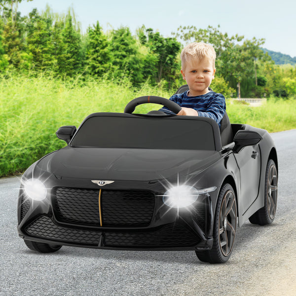 12V Bentley Bacalar kids ride-on car in angle 18 view, perfect for young racers and outdoor fun.