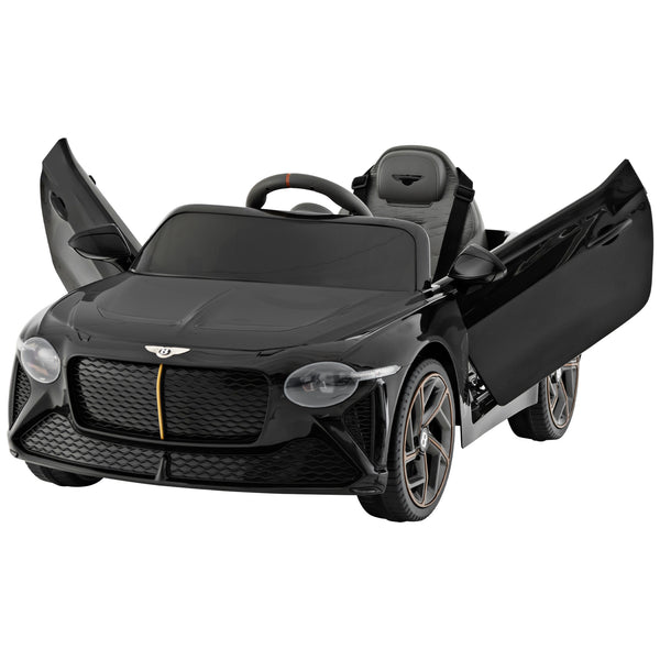 12V Bentley Bacalar kids ride-on car in angle view, perfect toy for young racers and outdoor fun.