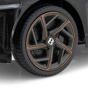 12V Bentley Bacalar kids ride-on car in angle view, perfect toy for young racers.