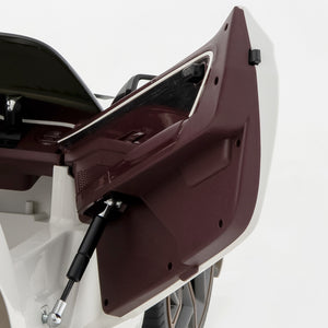 12V powered Bentley Bacalar kids ride-on car in angle 30 view, perfect toy for young racers.