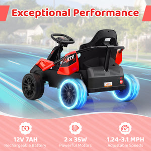12V electric ride-on UTV for big kids with remote control and music, shown at angle 22. Perfect toy for outdoor fun!