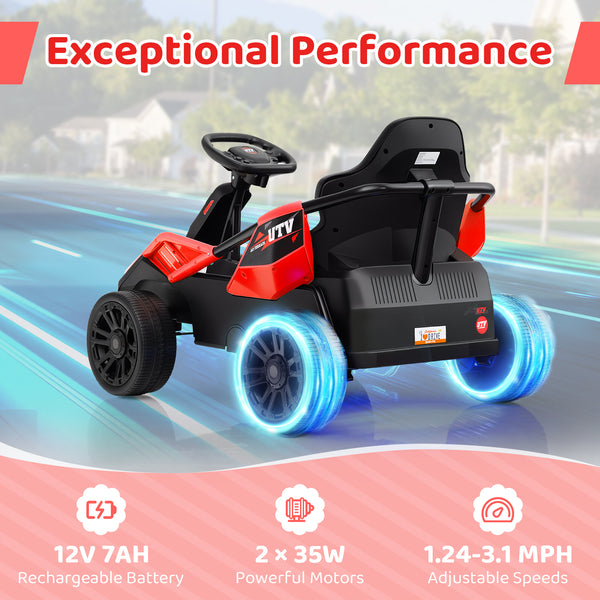 12V electric ride-on UTV for big kids with remote control and music, shown at angle 22. Perfect toy for outdoor fun!