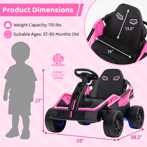 12V electric UTV ride-on car for big kids with remote control and music, shown from angle 13.