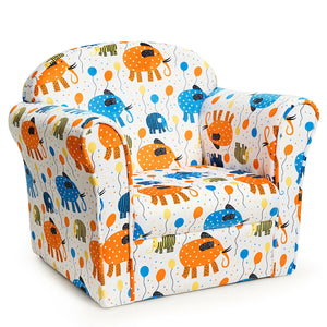 Kids astronaut armrest upholstered couch at angle 26, perfect for playtime and cozy lounging.